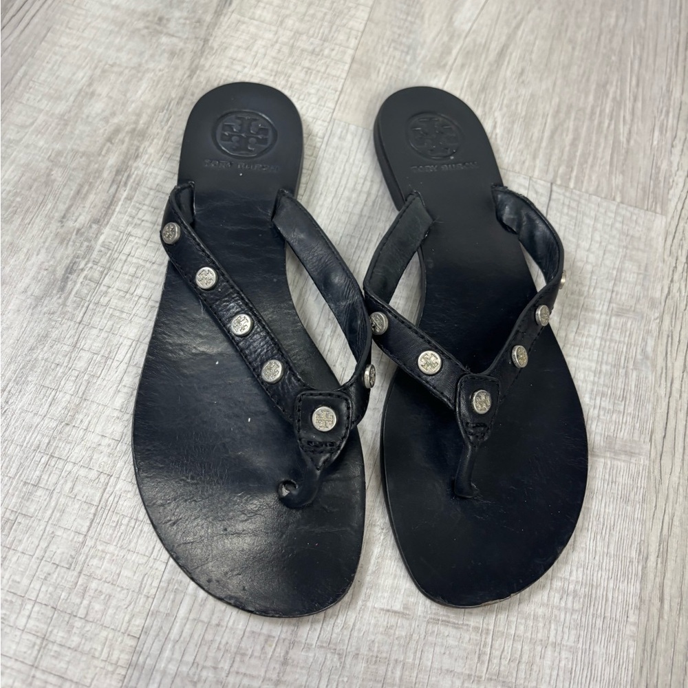 Tory Burch thong sandal in black size 7 - Picture 2 of 6
